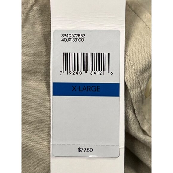 Calvin Klein Mens Tan Button-Up Shirt XL Extra Large Long Sleeve Collar New - Picture 7 of 9